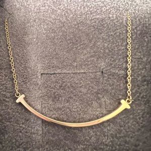 18k rose gold Tiffany smile necklace
